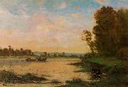 Charles-Francois Daubigny Summer Morning on the Oise Norge oil painting reproduction